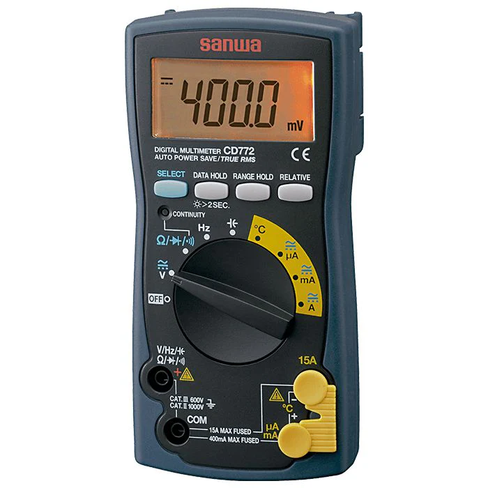 CD772 | Digital Multimeter with Backlight & Temperature Measurement - Yuha Electric