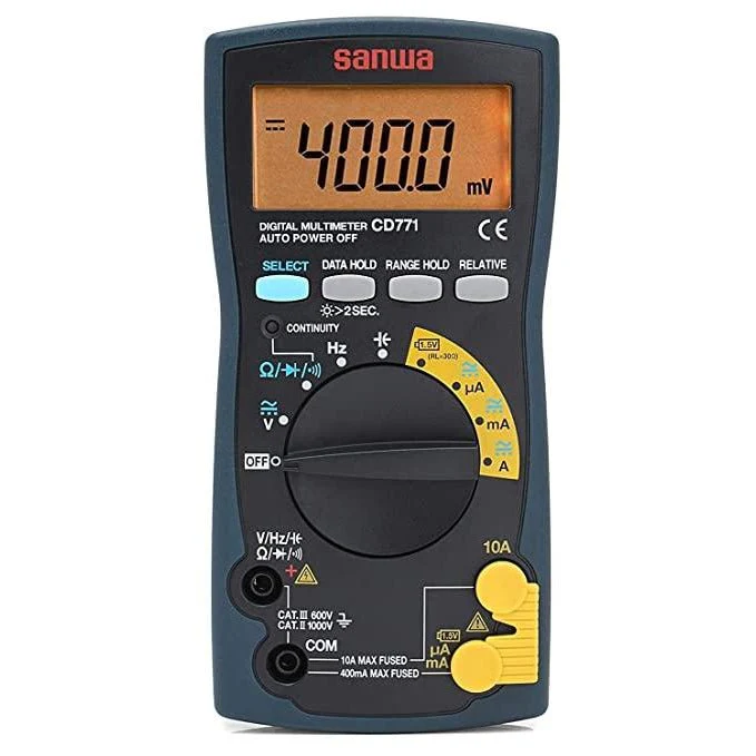 CD771 | Digital Multimeter with Backlight & Continuity Buzzer with LED - Yuha Electric