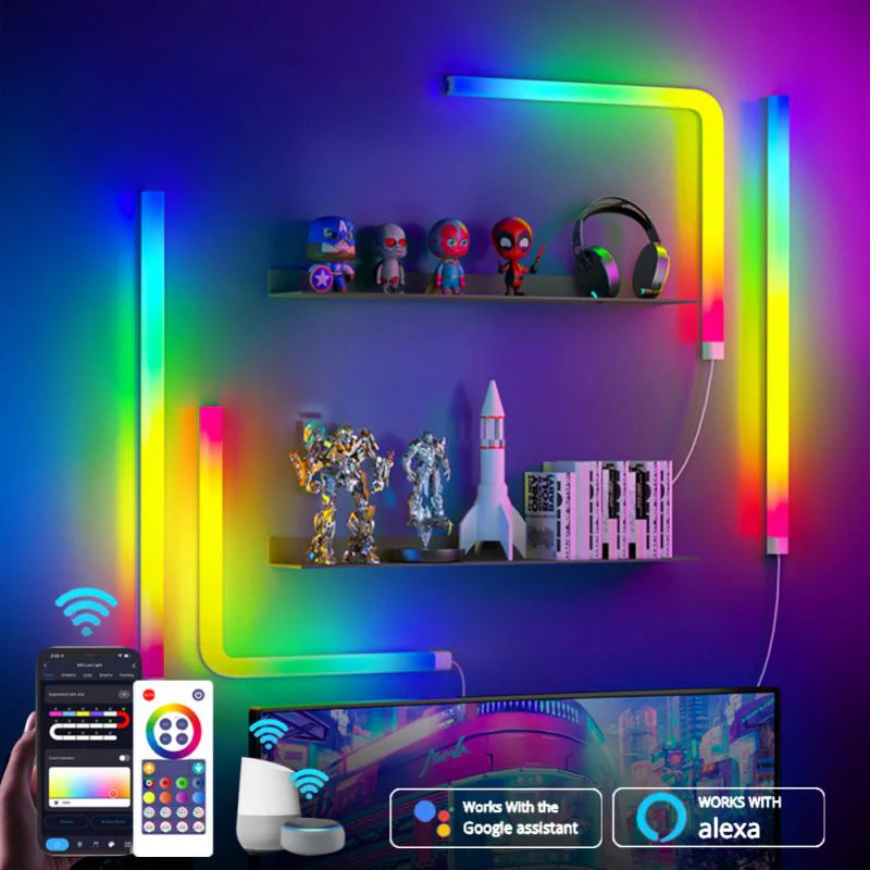 RGB Smart Wall Sconces - WiFi & Bluetooth Music LED Lights - Yuha Electric