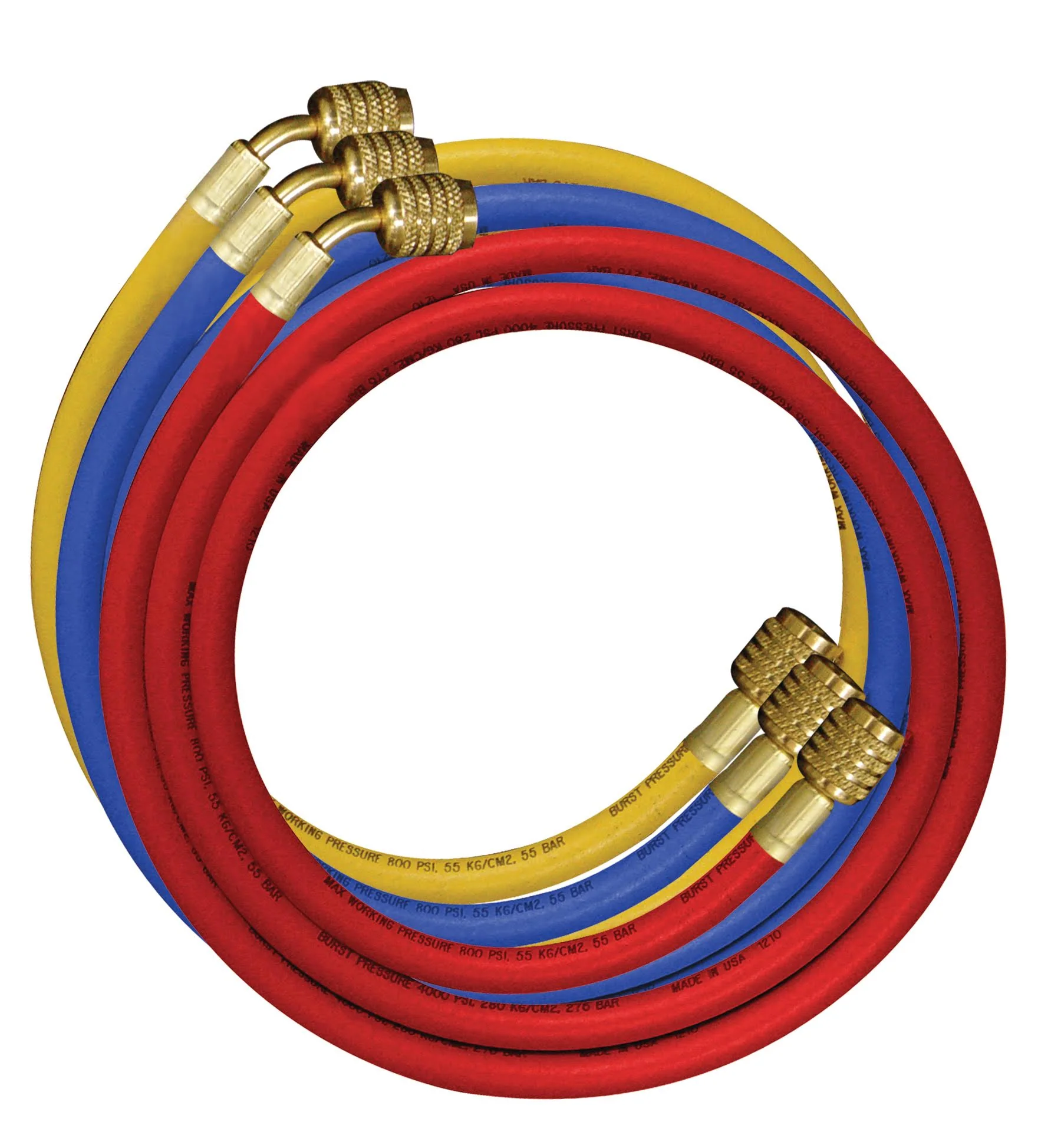 Mastercool 49336-J R410A Refrigerant Hose Set 3 x 90cm 5/16