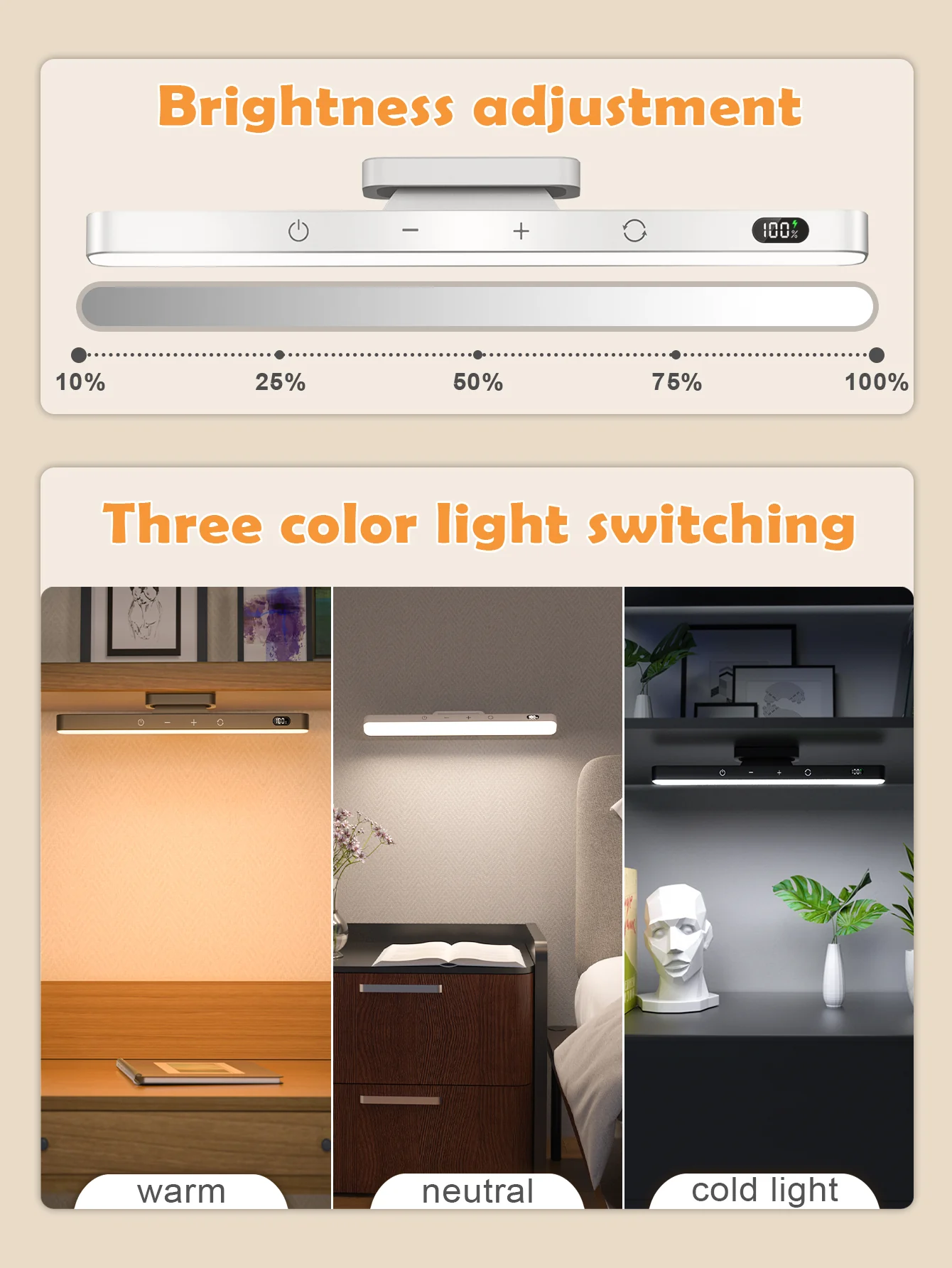 ‌Rechargeable Touch Table Lamp with 2500mAh Battery - Yuha Electric
