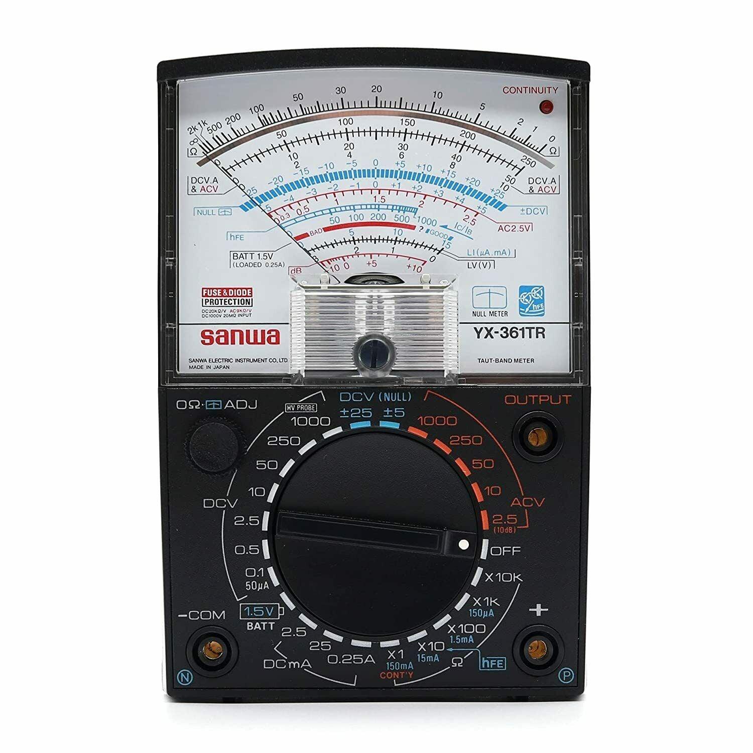 YX361TR | Analog Multimeter - Variety of Measurement Functions using 24 Contact Switch - Yuha Electric