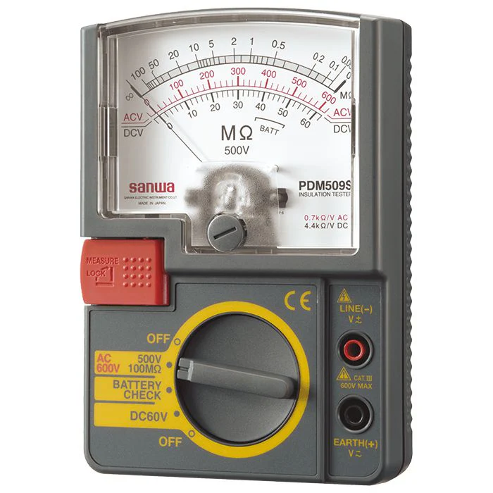 PDM509S | Analog Insulation Tester 500V / 100MΩ Single Range - Yuha Electric
