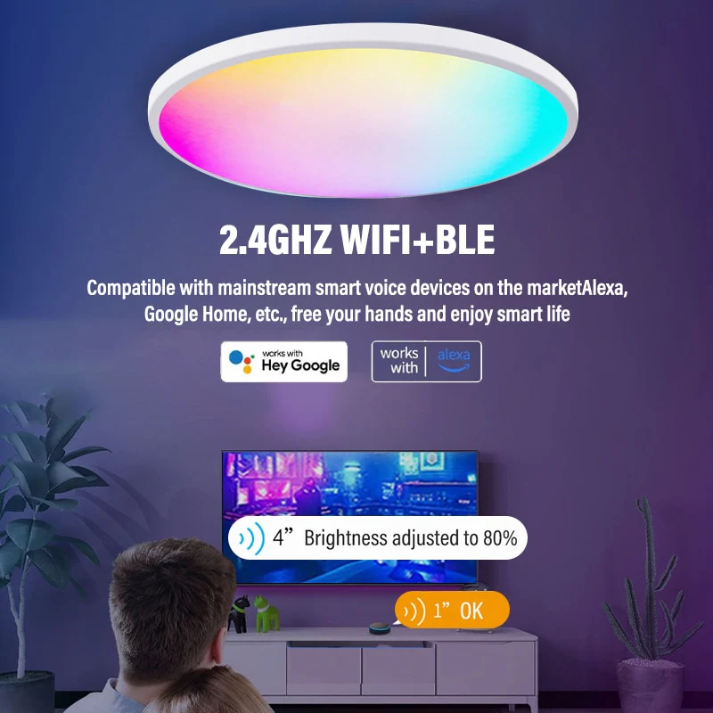 Smart WIFI LED Round Ceiling Light - Yuha Electric