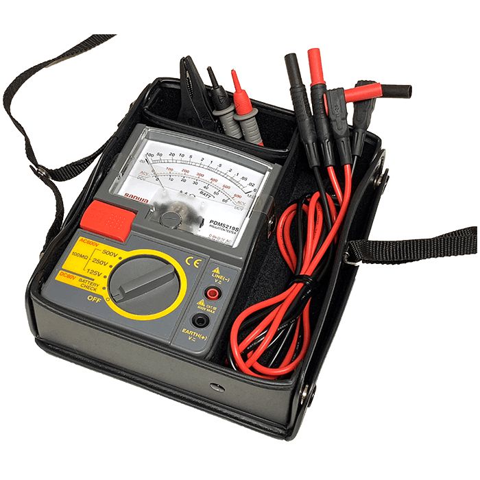 PDM5219S | 125V / 250V / 500V Analog Insulation Tester / Portable Insulation Resistance Meter - Yuha Electric