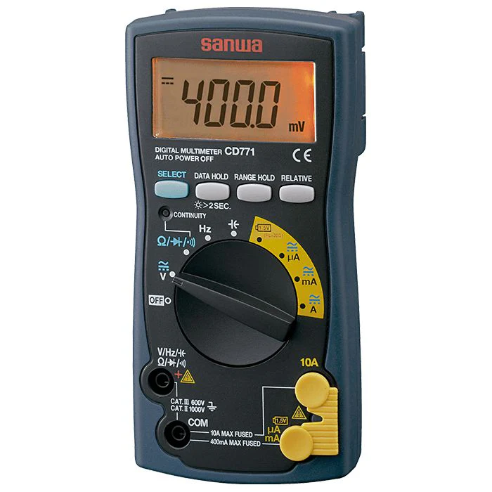 CD771 | Digital Multimeter with Backlight & Continuity Buzzer with LED - Yuha Electric