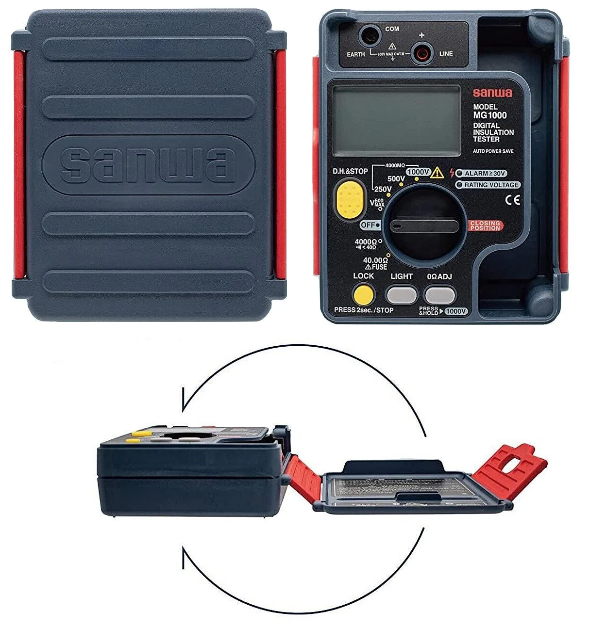 MG1000 | Digital Insulation Tester Dustproof + Splashproof IP54 Design - Yuha Electric