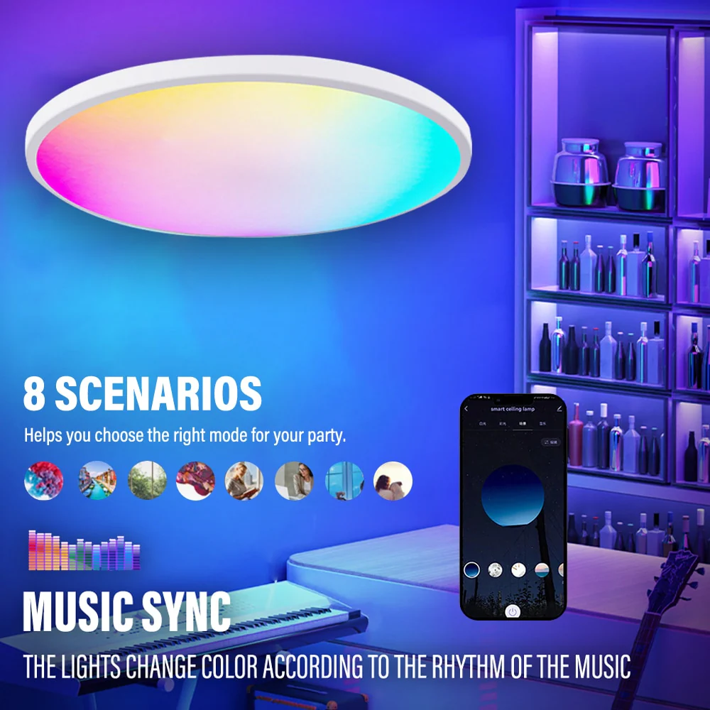 Smart WIFI LED Round Ceiling Light - Yuha Electric