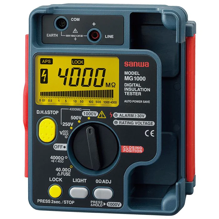 MG1000 | Digital Insulation Tester Dustproof + Splashproof IP54 Design - Yuha Electric