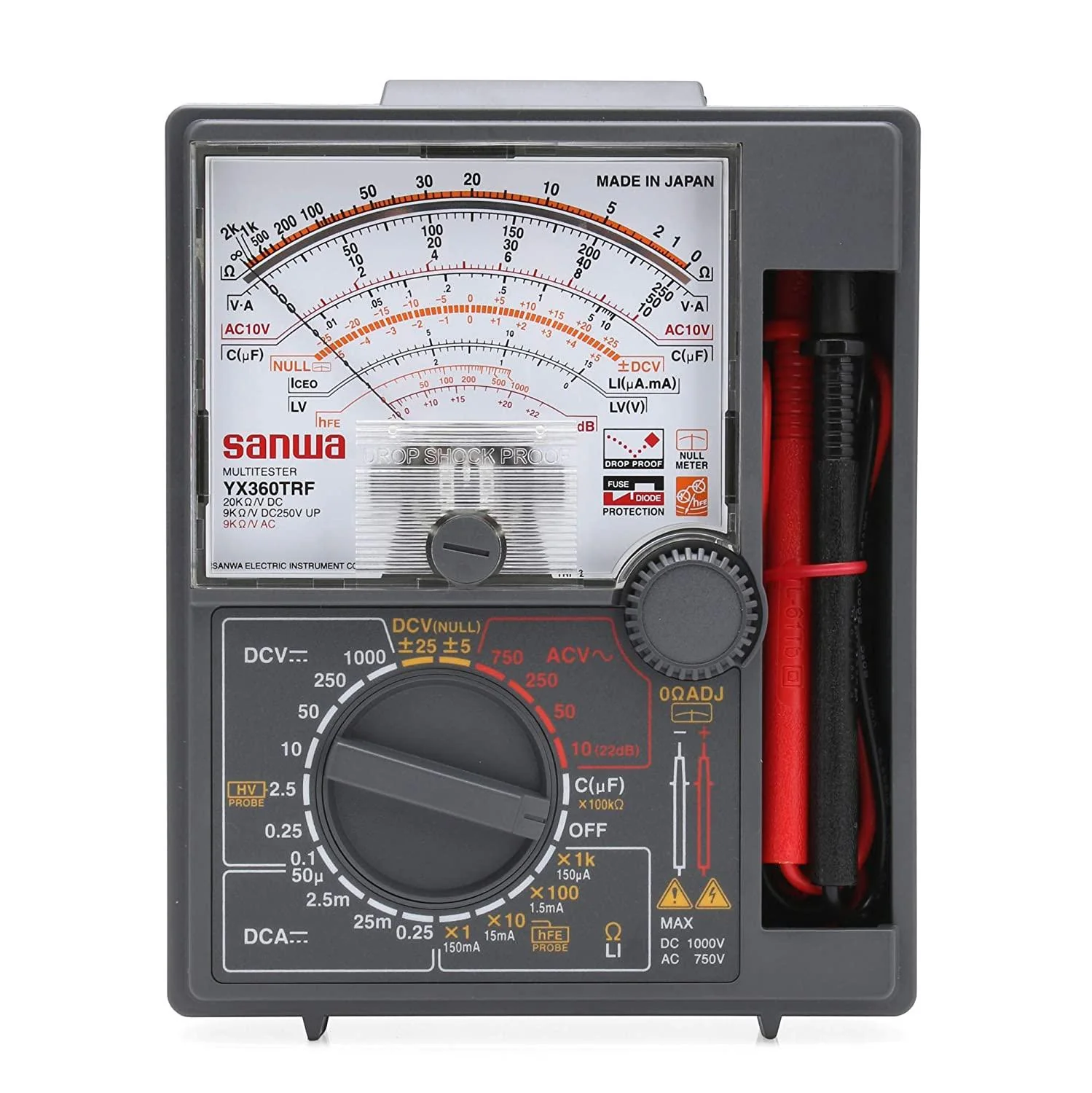 YX360TRF | Analog Multimeter with Built-In Case - Yuha Electric