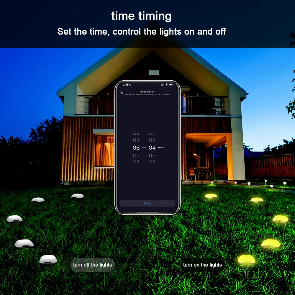 Smart RGB Lawn Lights: Outdoor WiFi & Bluetooth Garden Decor - Yuha Electric