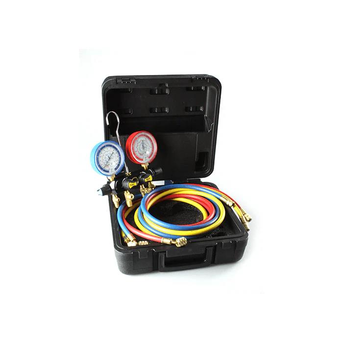 Javac EL75372 4-Valve Manifold Gauge Set | R134a R22 R404A R407C | 3 x 1/4