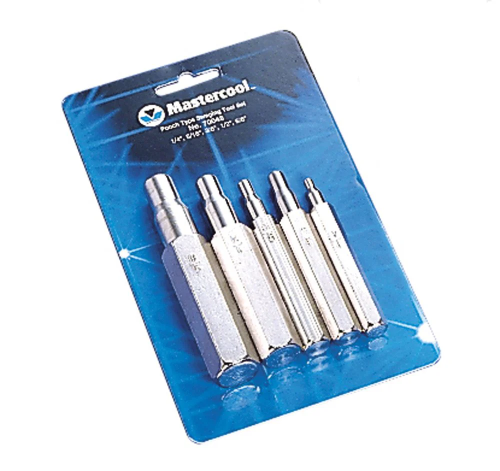 Mastercool 70048 Set of 5 Swaging Punches for 1/4 5/16 3/8 1/2 and 5/8 O.D. tubing - Yuha Electric