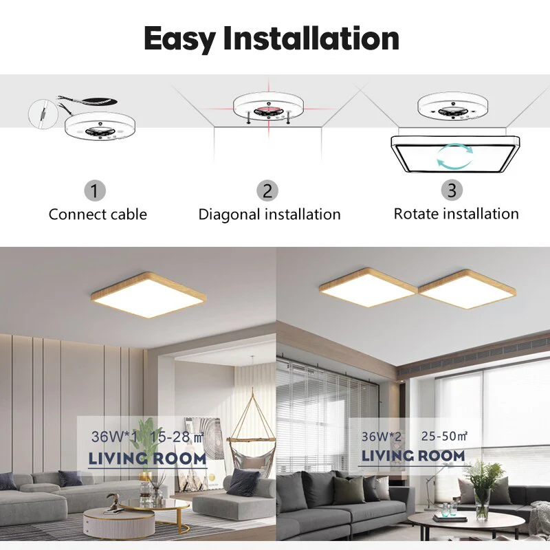 36W Smart Ceiling Lamp - Alexa & Google Home Compatible - Yuha Electric