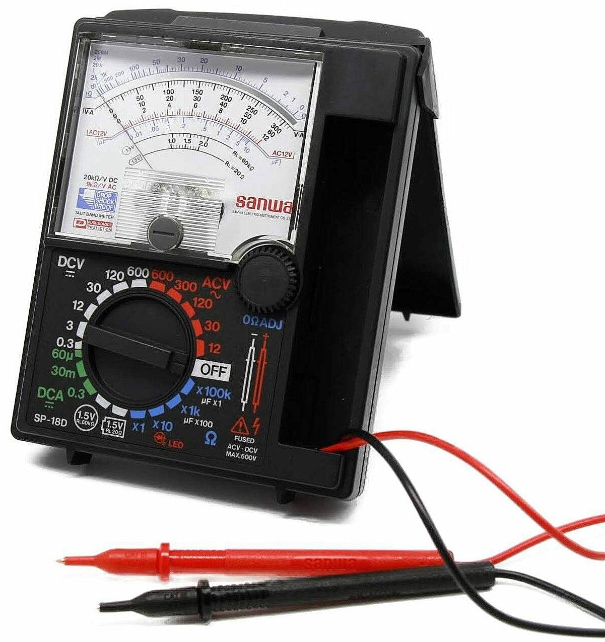SP-18D | Analog Multimeter with Built-In Case - Yuha Electric