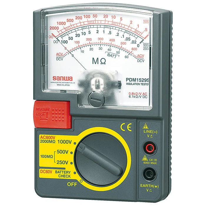 PDM1529S | 1000V / 500V / 250V Analog Insulation Tester / Portable Insulation Resistance Meter - Yuha Electric
