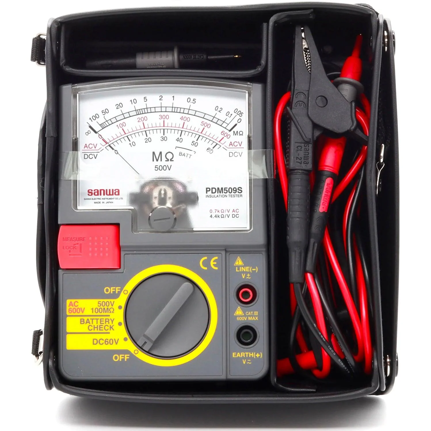 PDM509S | Analog Insulation Tester 500V / 100MΩ Single Range - Yuha Electric