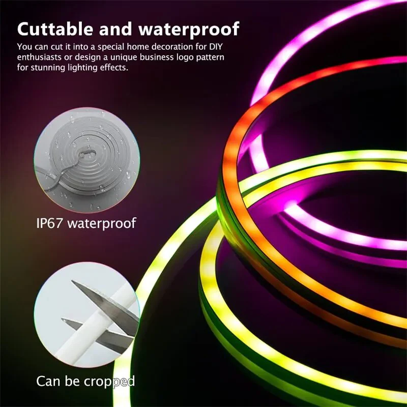 Neon LED Strip Lights 12-24V 84LEDs/M Silicone 2M - Yuha Electric