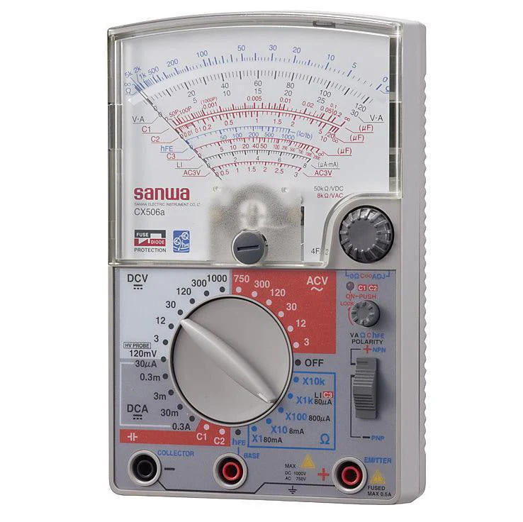 CX506a | Analog Multimeter with Capacitance Measurement and Built-in Transistor Oscillator - Yuha Electric