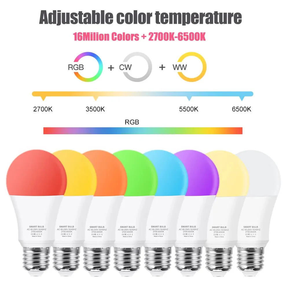 15W WiFi Smart Led Light Bulb E27 110-220V - Yuha Electric