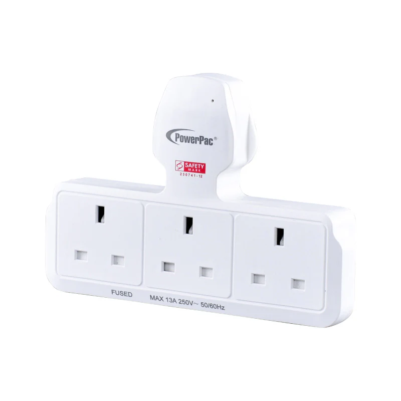 Multi Plug Extension Adapter with 3 Way, Power Extension Socket Adaptor (PP277) - Yuha Electric