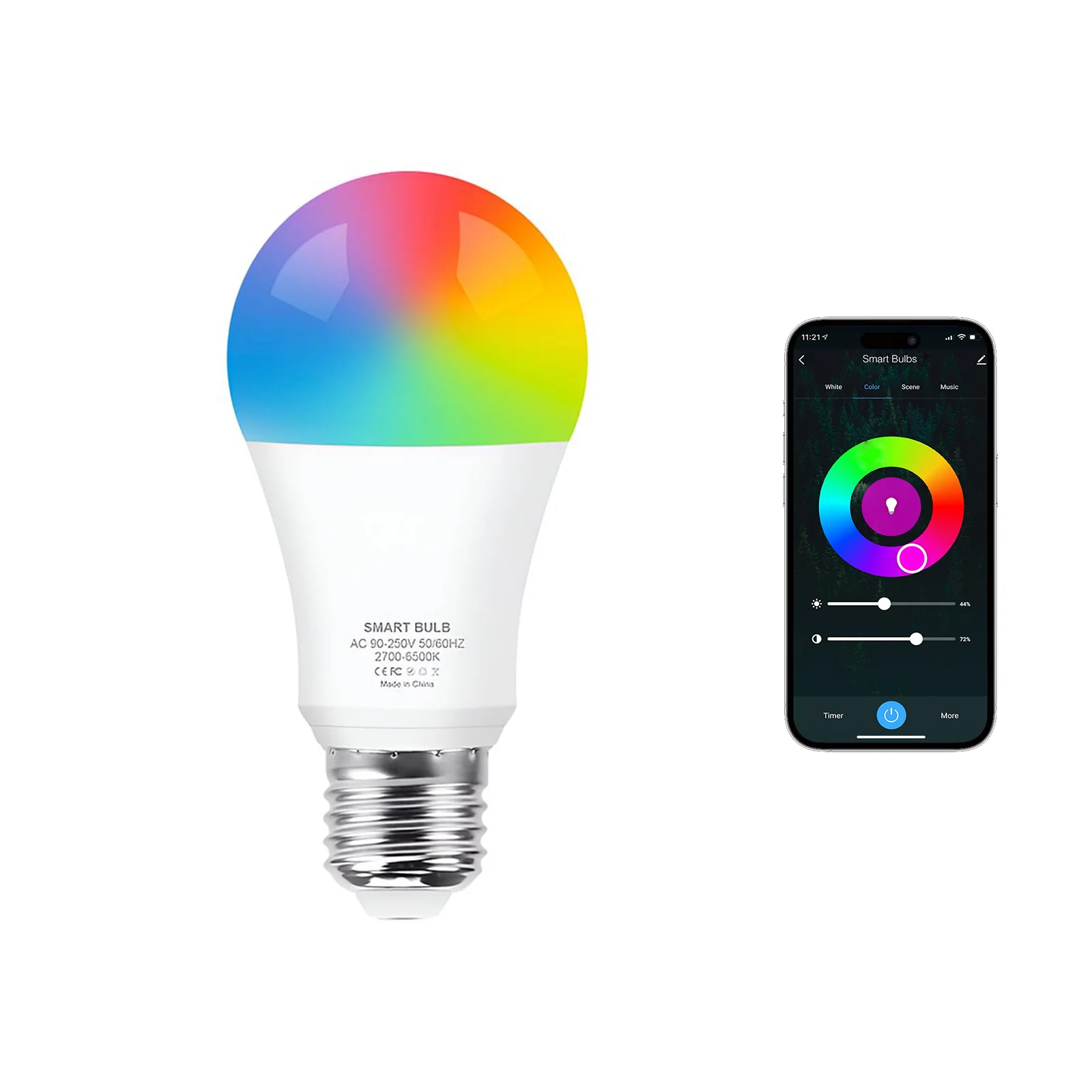 15W WiFi Smart Led Light Bulb E27 110-220V - Yuha Electric