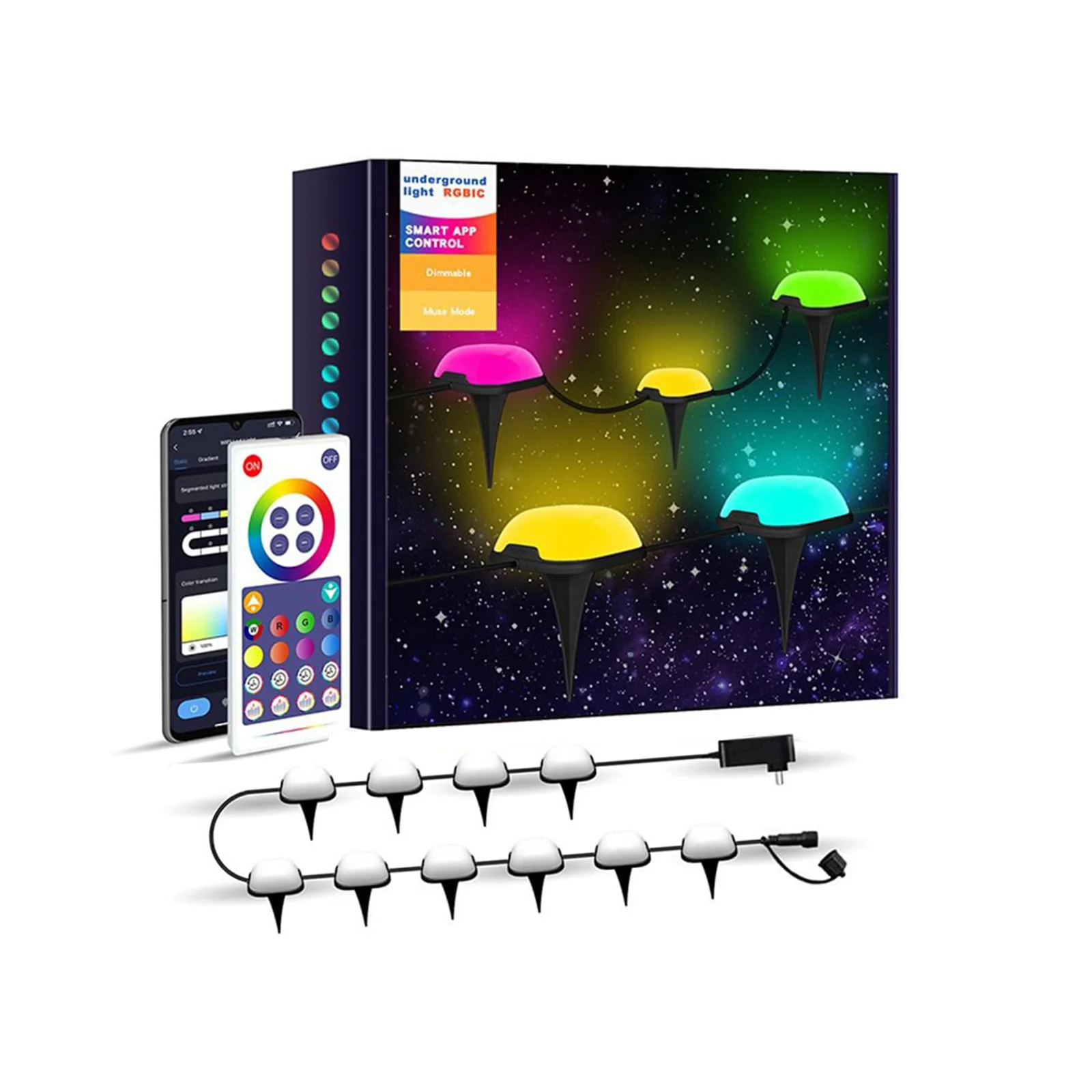 Smart RGB Lawn Lights: Outdoor WiFi & Bluetooth Garden Decor - Yuha Electric